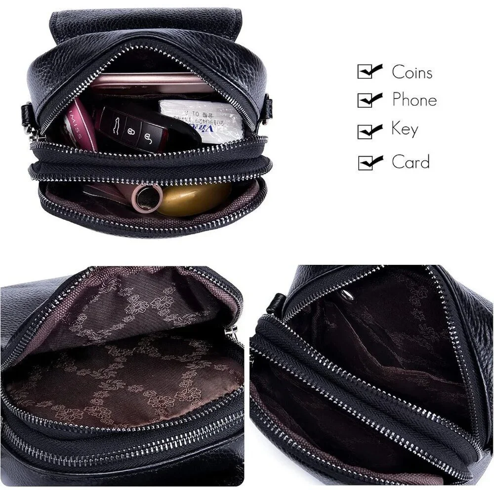 Leather Crossbody Phone Bag Women's Small Wallet Purse Phone Pouch